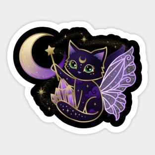 Stay Connected to your Magic Crystal Cat Sticker